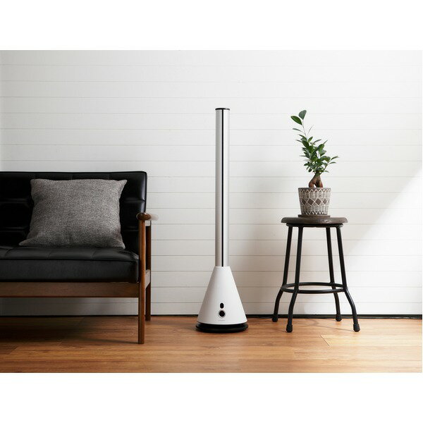 スリム タワー サーキュレーター 約幅230mm ホワイト 空気清浄 脱臭機能付き 首振り機能 オフタイマー..