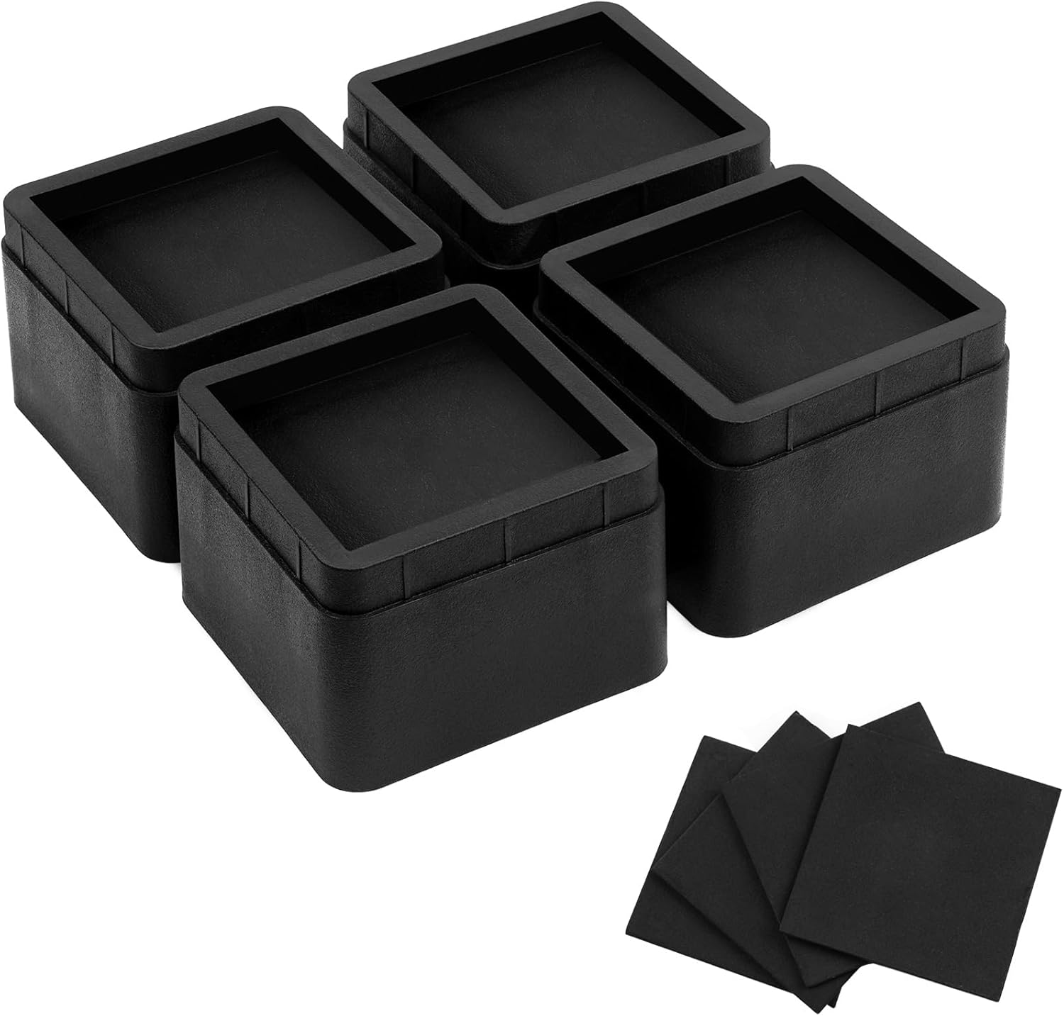 継ぎ脚 高さ調節 こたつ 継足し ベッド・テーブル・ソファ・机・こたつ 高さを上げる足 テーブル脚台 多段階 高さ調節脚 暖房器具 洗濯機台 4個セット 高さ5cm