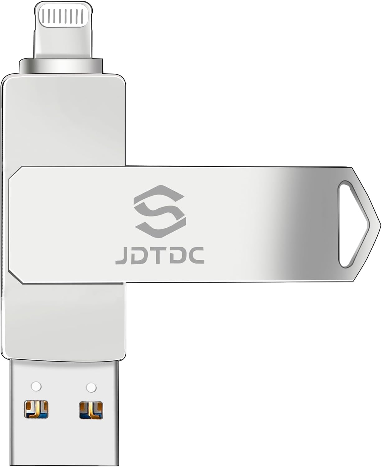 JSL JDTDC iPhone USBメモリ MFi認証 64GB IOS/PC兼用 iphone写真保存usb バックアップ フラッシュドライブ iPhone外付メモリー 容量不足解消 データ転送 iPad アイフォン フラッシュメモリ Lightning 15/14/13/11/Pro/SE/iPad Air/Pro各種対応 (64GB)