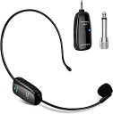 技適マーク認証済 ワイヤレスマイク UHF XIAOKOA 無線マイク ヘッドセットマイク 50メートル伝送範囲 自動ペア 音量調整 耳掛式 ステージポータブル...