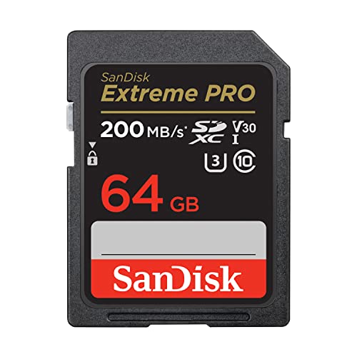 SanDisk 64GB Extreme PRO SDXC UHS-I メモリーカード - C10 U3 V30 4K UHD SD カード - SDSDXXU-064G-GN4IN