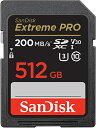 SanDisk 512GB Extreme PRO SDXC UHS-I メモリーカード - C10 U3 V30 4K UHD SD カード - SDSDXXD-512G-GN4IN(2)