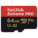 microSDXC 64GB SanDisk サンディスク Extreme PRO UHS-1 U3 V30 4K Ultra HD アプリ最適化対応 SDアダプター付 並行輸入品