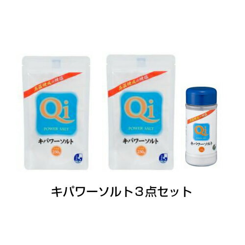 【送料無料(一部地域加算あり）】キパワーソルト 3点セット（キパワーソルト 250g x2袋　キパワーソルト 230g（卓上容器入り）×1個）【焼き塩】【メール便・コンパクト便不可】携帯容器付き