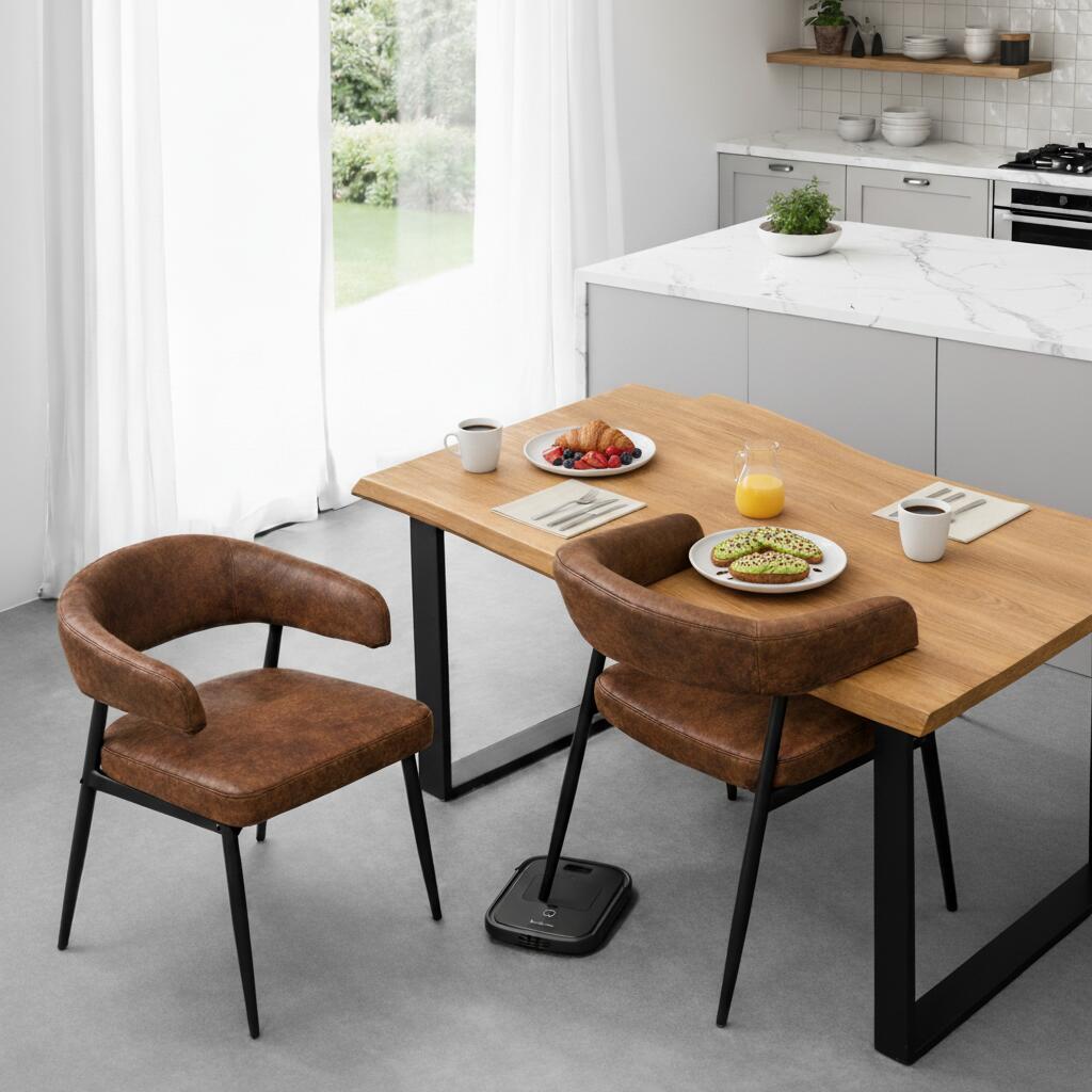 ダイニングチェア ハーフアーム テーブルに掛けられる PUレザー ヴィンテージ調 おしゃれ 食卓椅子 リビングチェア カフェ 椅子 オフィスチェア