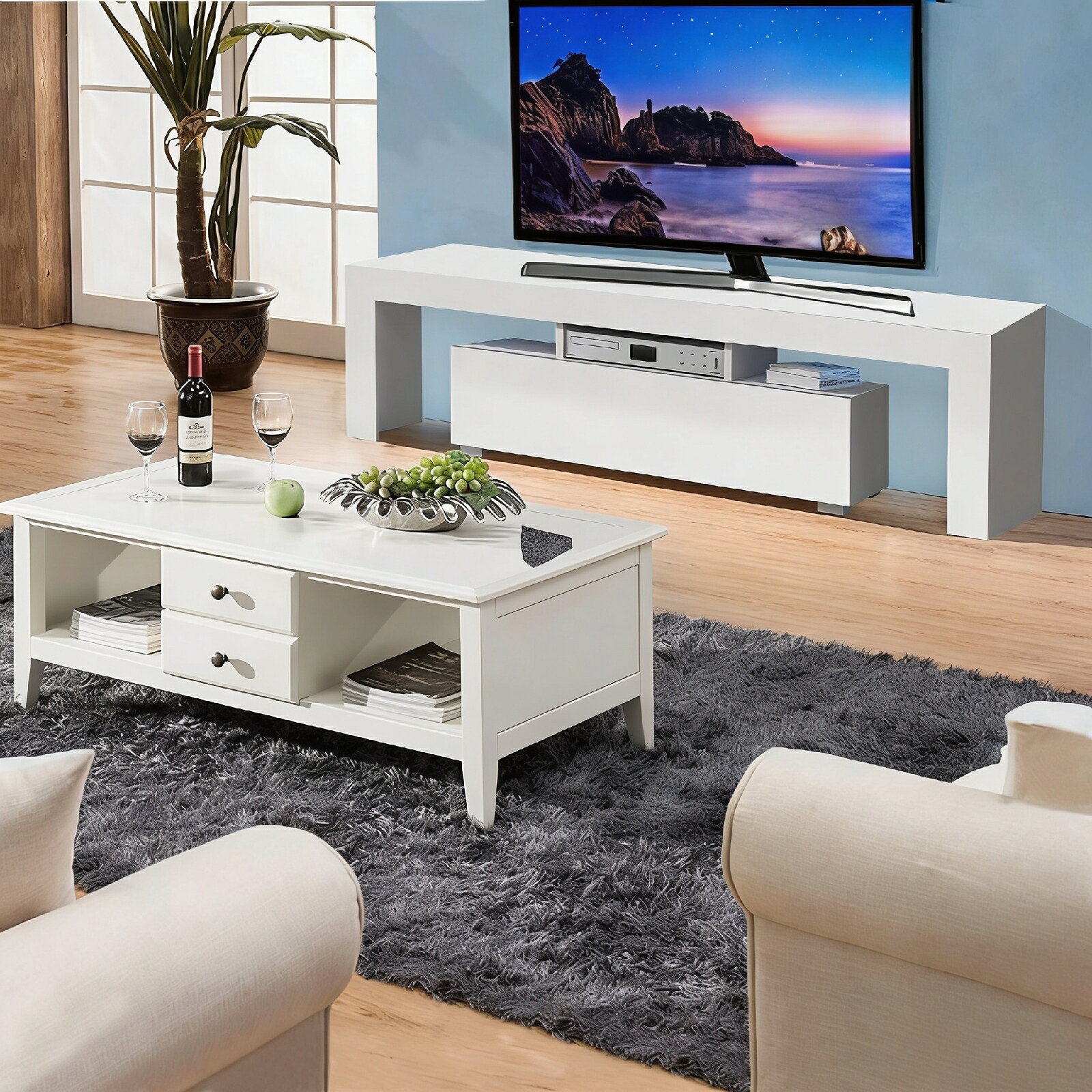 テレビ台 幅130cm ローボード付き 鏡面 テレビボード 北欧 おしゃれ 収納付き 55型...