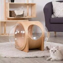 送料無料 猫 ハウス 猫ベッド ドーム型 宇宙船 ペットハウス 木製 爪とぎ付き クッション付き 通気性 ネコ 休憩所 可愛いオシャレ 季節を問わず 組立簡単 ...