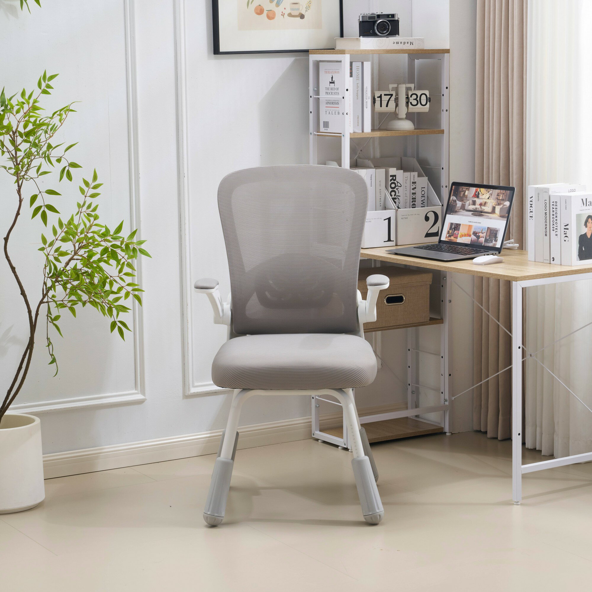 学習チェア デスクチェア おしゃれ オフィスチェア 疲れにくい 椅子 北欧 肘付き 高さ調整 メッシュ 在宅ワーク テレワーク 学習椅子 ワークチェア [3]
