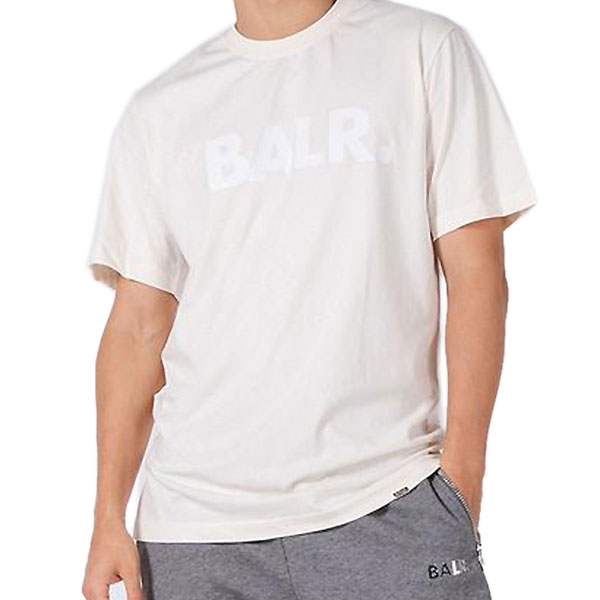 <全品10%OFFクーポン発行中> ボーラー(BALR.) B11121048 WHT サッカー BRAND STRAIGHT T-SHIRT 半袖Tシャツ 2...