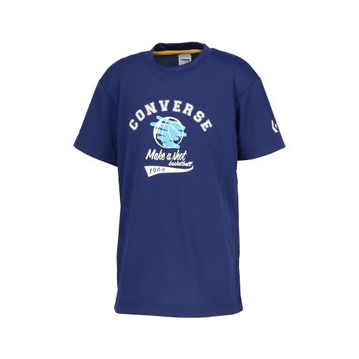 メーカー CONVERSE（コンバース） カテゴリー バスケットボール 分類 Tシャツ 商品名 CONVERSE（コンバース）　CB461358 2800 バスケットボール　ジュニア プリントTシャツ 26SS 品番 CON-CB461358-2800 カラー・仕様・サイズ カラー：2800（Cネイビー） 素材：ポリエステル100% 機能：吸汗速乾/UVカット 対象：ジュニア 生産国：中国製 商品説明 バスケットボールのアイコンにペイントタッチで色を加えたジュニアTシャツ。柔らかな肌触りに吸汗速乾を兼ね揃えたスポーツ向けアイテム。 　 　 　 　 　 　 　 　 ※この商品のカラーは、 2800（Cネイビー） となります。