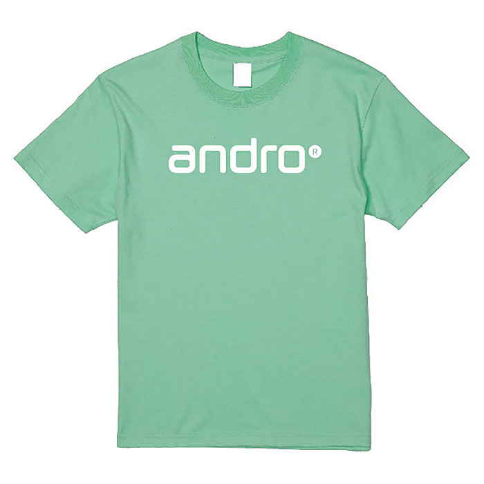 Rakuten - ＜全品10%OFFクーポン発行中＞ ＜ネコポス発送 送料無料＞ andro（アンドロ）　300023046　卓球　アンドロ ナパTシャツ コットン ライトグリーン×ホワイト　26SS
