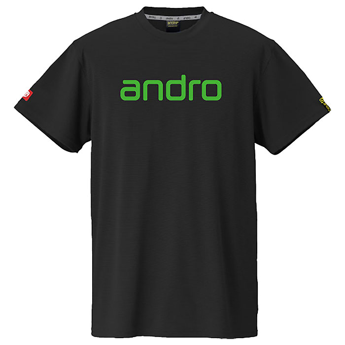 Rakuten - ＜全品10%OFFクーポン発行中＞ ＜ネコポス発送 送料無料＞ andro（アンドロ）　300023057　卓球　アンドロ ナパTシャツ デオ ブラック×グリーン　26SS