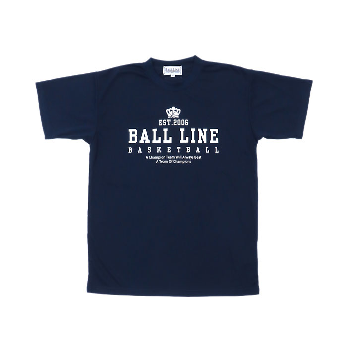 Rakuten - ＜全品10%OFFクーポン発行中＞ ＜ネコポス発送 送料無料＞ BALL LINE（ボールライン）　BT180102 NVY バスケットボール ロゴプリント Tシャツ 26SS