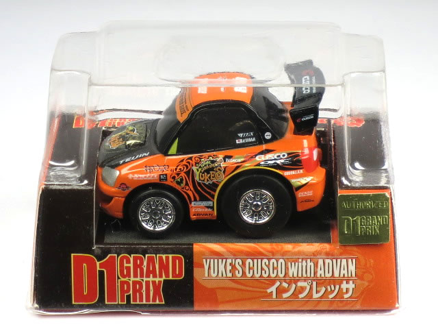 ※外側プラケース割れ有※【絶版品】チョロQ D1 No.7 YUKE'S CUSCO with ADVAN インプレッサ