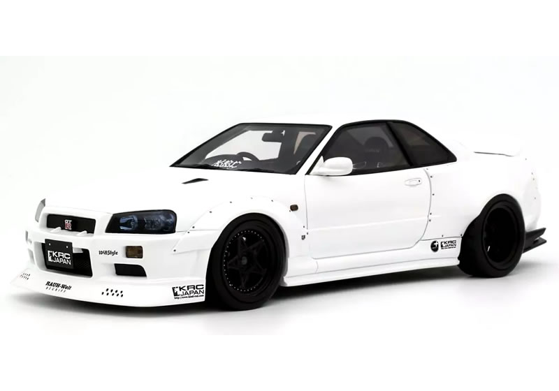 乐天商城 - OttO mobile 1/18 日産 スカイライン GT-R (BNR34) by KRC 2019 ホワイト