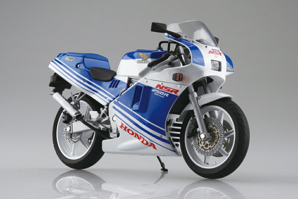 アオシマ 1/12 ホンダ NSR250R 1988 (MC18型) テラブルー/ロスホワイト【塗装済完成品】