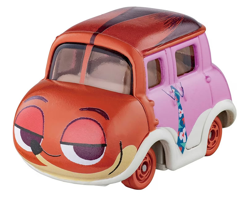 対象年齢 3歳以上　 　 【材質】　 本体：亜鉛合金　 タイヤ：PVS　 シート：PP　 シャーシ/ホイール：ABS　 窓ガラス：PS 他　 　 メーカー：タカラトミーディズニー映画『ズートピア2』の公開を記念して、トミカが登場！ コロンと丸い車体に、ニックが可愛く施されています。 車体側面は、ニックのネクタイとシャツデザイン。同シリーズのジュディ（別売）と並べて飾れるデザインです。