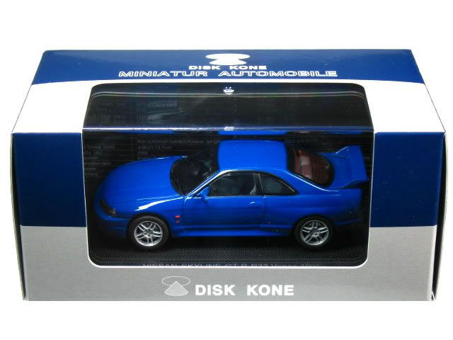 エブロ 1/43 スカイライン R33 GT-R Vスペック 1995 ブルー