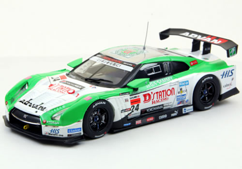 エブロ 1/43 スーパーGT 2012 D'station ADVAN GT-R ローダウンフォース No.24