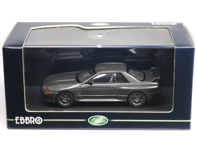 【絶版品】 エブロ 1/43 スカイライン GT-R (R32) ガングレー