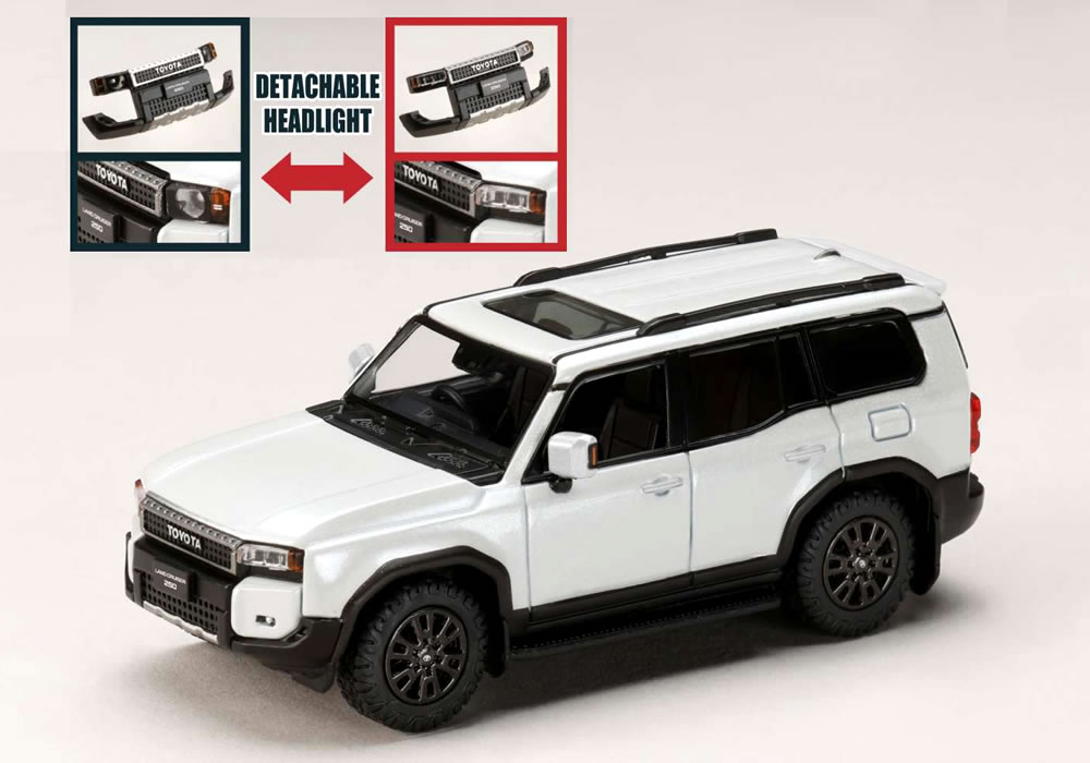乐天商城 - Hobby JAPAN 1/64 トヨタ ランドクルーザー 250 VX ガソリン車 プラチナホワイトパールマイカ (右ハンドル)
