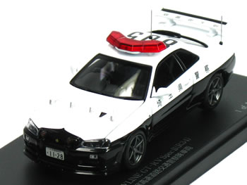 【絶版品】レイズ 1/43 スカイライン R34 GT-R VスペックII パトカー 2002 埼玉県警察 高速道路交通警察隊車両 【805】