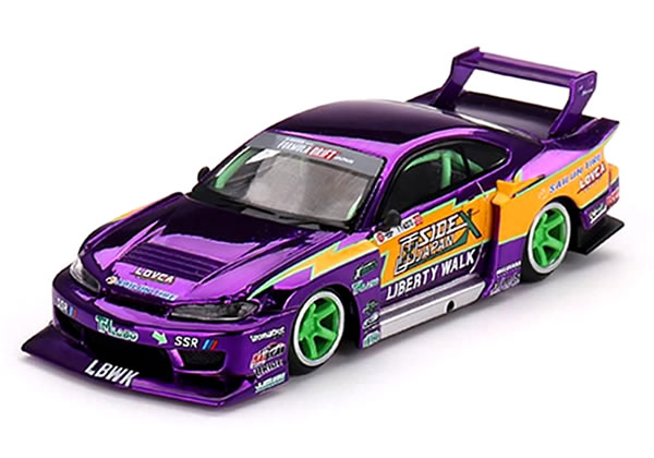 【Mijo特注】MINI GT 1/64 日産 シルビア (S15) LB-Super Silhouette #555 2022 Formula Drift Japan (右ハンドル)のサムネイル