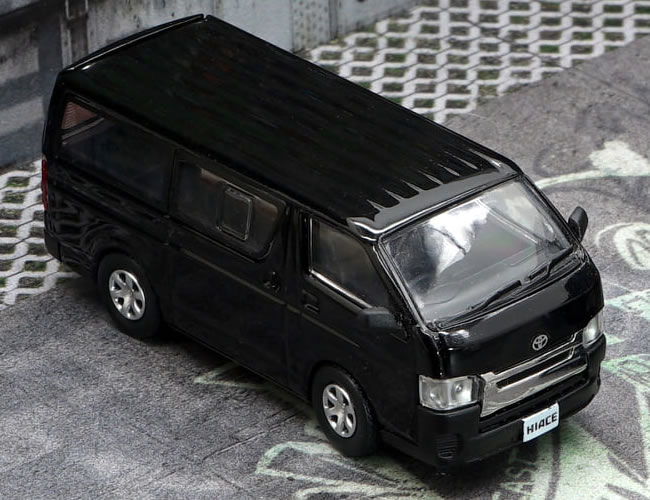 BM CREATIONS 1/64 トヨタ ハイエース 2015 ブラック (RHD) ※カスタムパーツ付