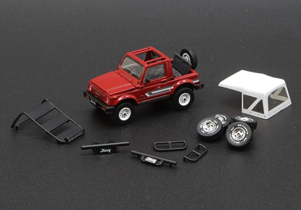 BM CREATIONS 1/64 スズキ ジムニー (SJ413) レッド (右ハンドル)のサムネイル