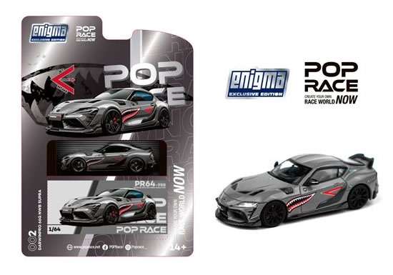 POP RACE x Enigma 1/64 DARWINPRO 66G NWB スープラ A90 グレーメタリック 2