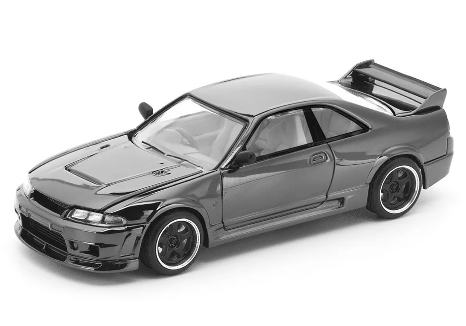 POP RACE 1/64 日産 スカイライン R33 GT-R ダーククローム
