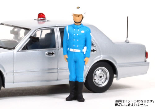 【絶版品】RAI'S 1/43 警察官フィギュア 交通機動隊四輪車 男性隊員 (2type set) 2