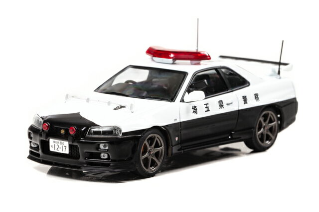 RAI 039 S 1/43 日産 スカイライン GT-R VspecII (BNR34) 2002 埼玉県警察 高速道路 交通警察隊車両【854】