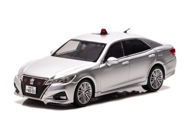 【KIDBOX限定】RAI'S 1/43 トヨタ クラウン アスリート (GRS214) 2019 神奈川県警察 高速道路交通警察隊車両【覆面 銀】