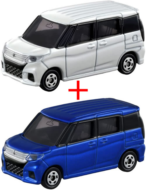【旧番】トミカ024 スズキ ソリオ (通常版 NEWシール 箱＋初回特別仕様 箱) 2台セットのサムネイル
