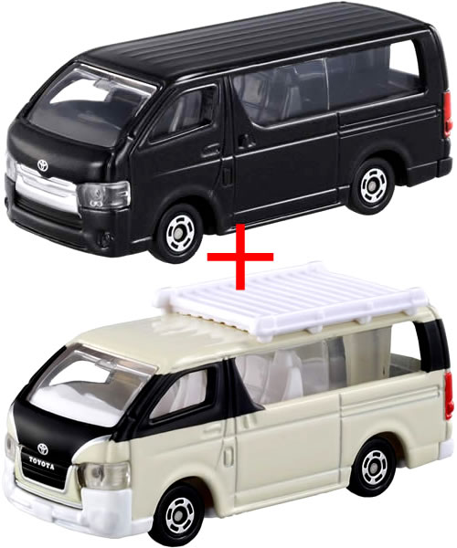 【トミカ113】トヨタ ハイエース (通常版 NEWシール 箱＋初回特別仕様 箱) 2台セット
