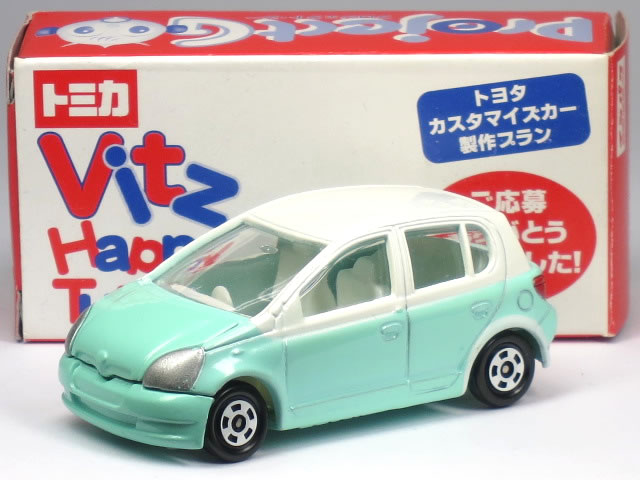 乐天商城 - 特注トミカ トヨタ ヴィッツ ハッピーチューン グリーン (白屋根)