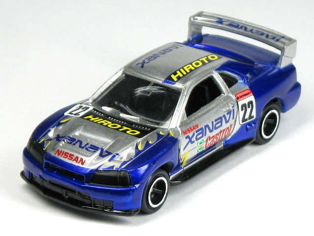 【単品】トミカ XANAVI HIROTO R34 GT-R No.22 (専用ステッカー付属・クリアケース入)