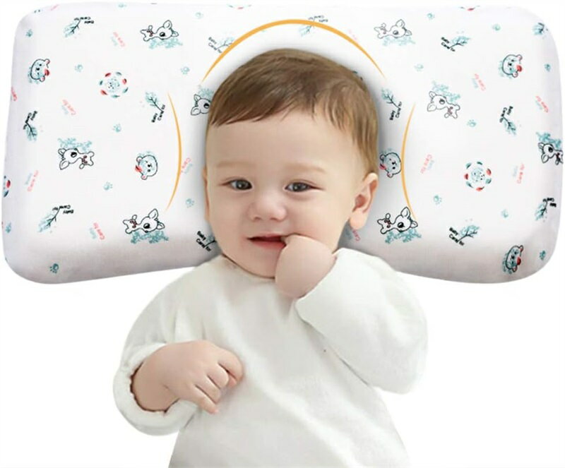 ベビーまくら 向き癖防止枕 絶壁頭 斜頭 変形 猫背 寝姿を矯 正 頭の形が良くなる 男女兼用 汗とり 快..