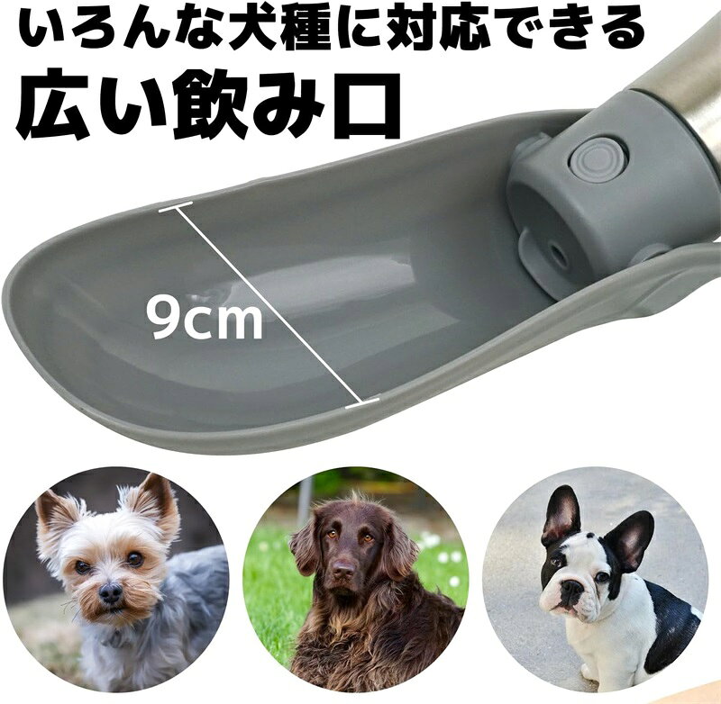 ANTONLINE楽天市場店のペット専用 ステンレス ウォーターボトル 水筒 750m ペットウォーターボトル 保冷機能でいつでも新鮮なお水｜アングル3