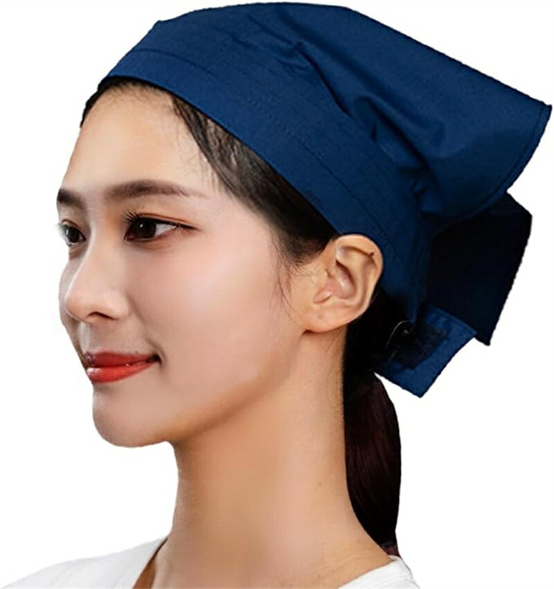 三角巾 大人用 男女兼用 無地 ブラック 三角頭巾 簡単に取り付ける 業務用 飲食店 調理実習 清掃 美容..