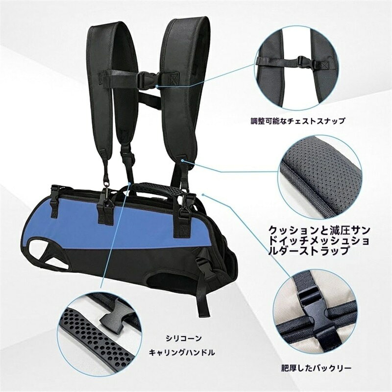 ペットバッグ ペットキャリー ペット用抱っこバッグ リュック型 ペット用 抱 犬 抱っこ紐 抱っことおんぶ兼用バッグ 2WAY 抱っこバッグ スリング おんぶ紐 飛び出し防止 両手解放 中型犬 アウトドア 旅行 お出かけ便利 ant-online-10000952 ANTONLINE楽天市場店 サンプル画像3