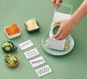スライサー 野菜カッター 千切り 野菜薄切り 厚切り 調理器セット おろし みじん切り マルチスライサー 1台5役 多種の刃付 多機能 専用グラインダー キッチ...