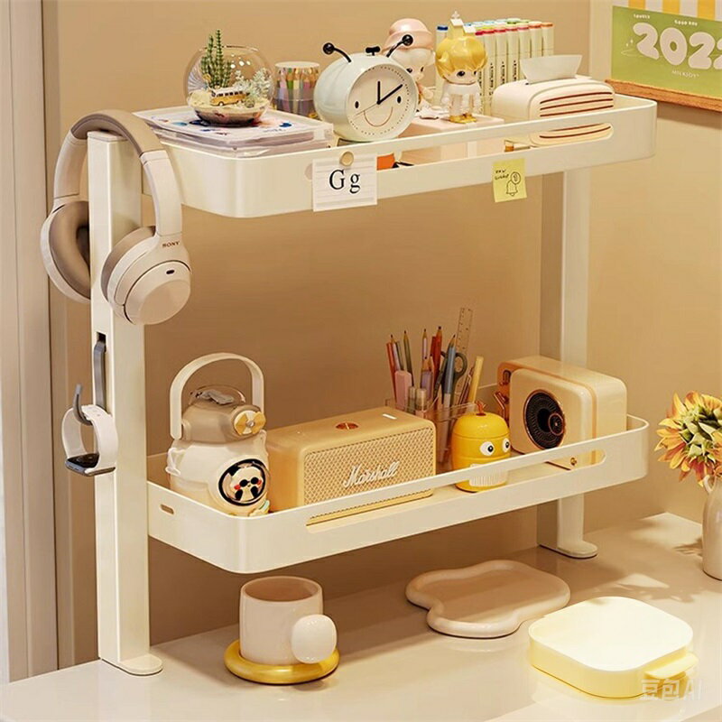 デスク上置棚 机上本棚 クランプ式 小物収納棚 デスク上収納ラック 机上ラック デスクシェルフ 小物雑..
