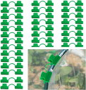 温室クランプクリップ 植物用クリップ 60個セット 直径4/5/6/7/8mmチューブ適用 支柱クリップ 温室植物クリップ トンネル栽培用パッカー 支柱に固定ク...