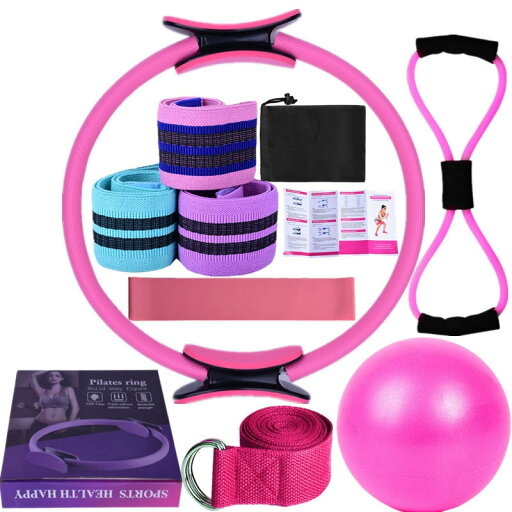 女性用ヨガセット 11点セット 自宅でピラティス 器具 ピラティス マジックリング ブーティーバンド 臀部トレーニング用 ヨガボール 25cm 8の字抵抗バンド ストレッチ用ヨガバンド 女性用ヨガセット 11点セット 自宅でピラティス 器具 ピラティス マジックリング ブーティーバンド 臀部トレーニング用 ヨガボール 25cm 8の字抵抗バンド ストレッチ用ヨガバンド