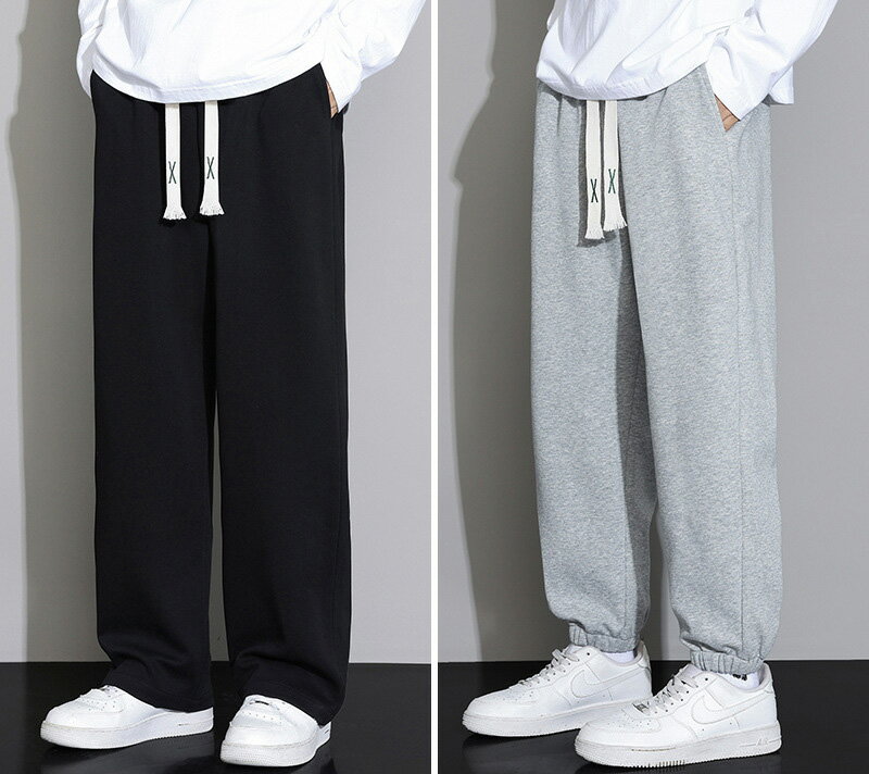 ズボン メンズ ロングパンツ 「2種類のズボンの裾」 スウェットパンツ ジョガーパンツ ゴルフパンツ カジュアル 袴パンツ カーゴパンツ ウエストゴム 大きいサ...