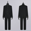学生服 上下セット 超黒ハイグレード 洗濯機丸洗い 上着 ズボン 形態安定 スリム体 全国標準型 男子 冬 制服 黒 メンズ 詰襟 ラウンド襟 学ラン 送料無料