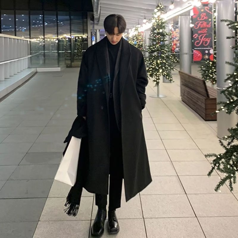 コート メンズ ロング トレンチコート 韓国 細身 おしゃれ ロングジャケット 30代 40代 50代 ラシャコート 春秋 ビジネス 紳士 通勤着 メンズコート