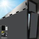 遮光率 100% 窓遮光シート 断熱・UV カット 幅145cm x 長さ100cm 暗さ MAX 安眠 日除け・西日対策 目隠し 防水 自由裁断 DIY 貼付...